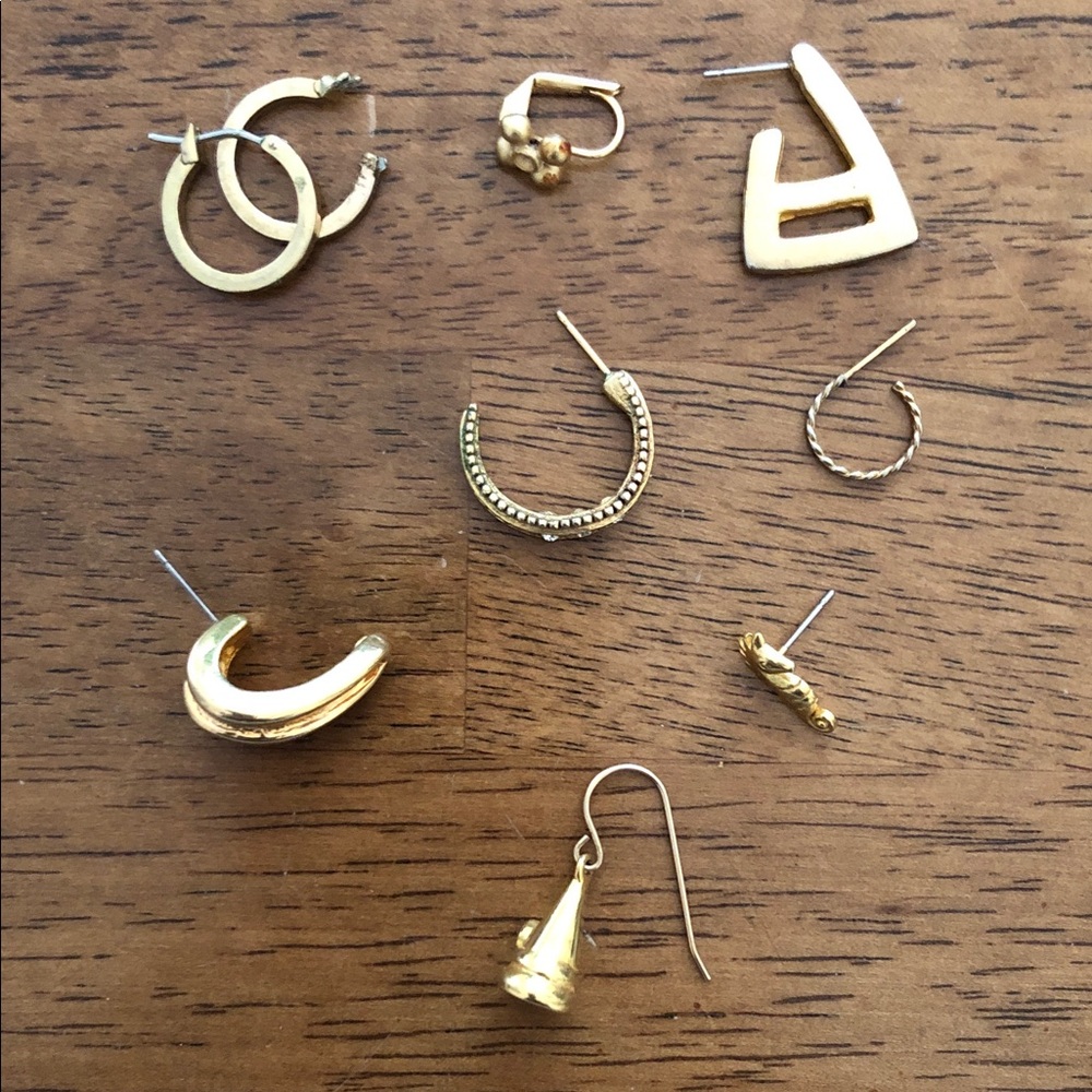 Gold-Tone Mixed Single Earrings Lot